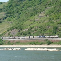 Rhine at low water level